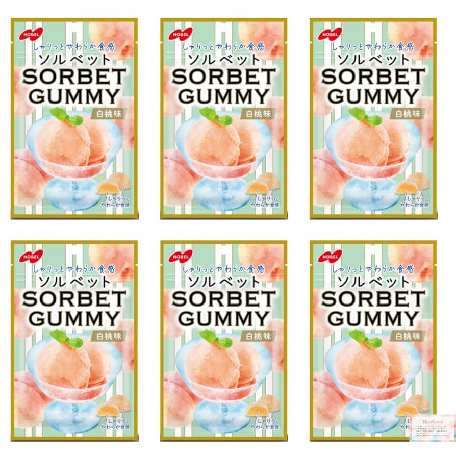 人気のSORBET GUMMY 白桃味 6袋♥️ 楽天市場】即日発送【白桃味】SORBET GUMMY ソルベットグミ 白桃